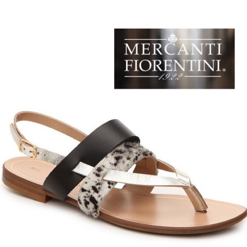 Mercanti Fiorentini Leather Cowhide Sandals